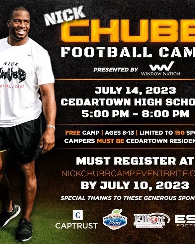 Nick Chubb Youth Football Camp